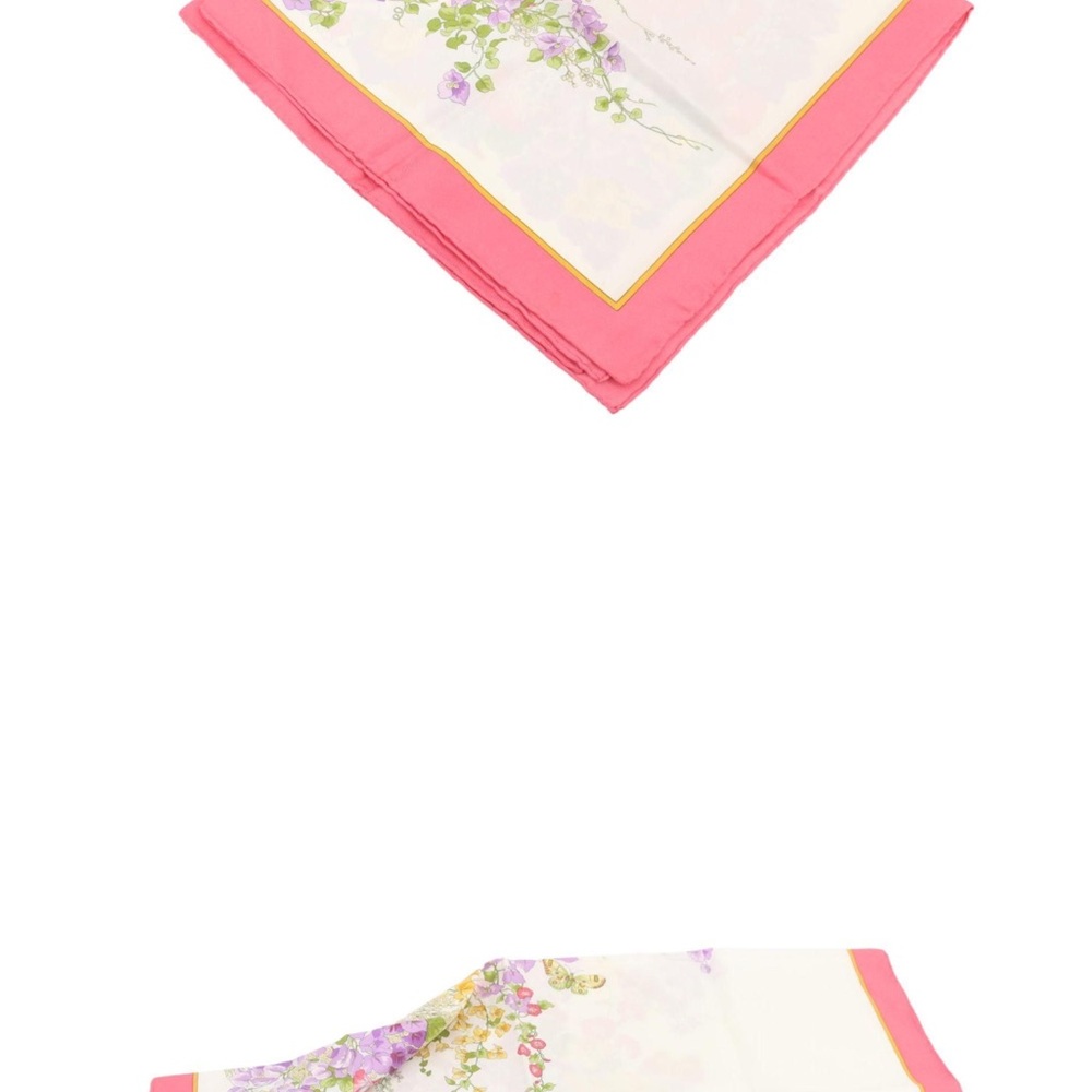 Christian Dior floral Silk vintage Scarf - Picture 2 of 8